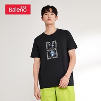 Baleno 班尼路 夏季短袖T恤男潮流时尚印花休闲运动上衣棉质舒适圆领韩版