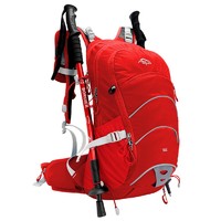 INOXTO 骑行包户外野营越野包20L双肩包徒步登山运动包透气轻便双肩背包 红色+2升水袋+防雨罩