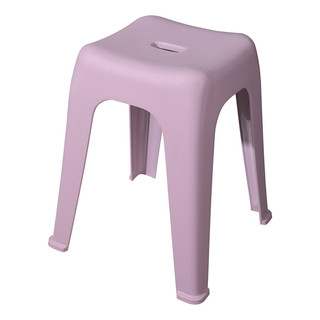88VIP：Maryya 美丽雅 皓月高凳紫色4只塑料高凳子客厅餐桌家用方形板凳胶凳