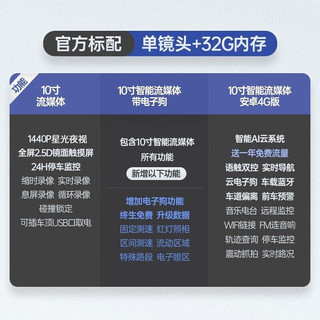 大昌揽月适用于23款捷途大圣行车记录仪流媒体原厂款超清夜视停车监控 【套餐五】前后双录+64G+电子狗 2023款 1.6T DCT王者SPORT