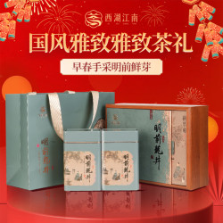 西湖江南西湖江南茶叶明前绿茶特级龙井春茶宋式风雅茶叶礼盒装250g