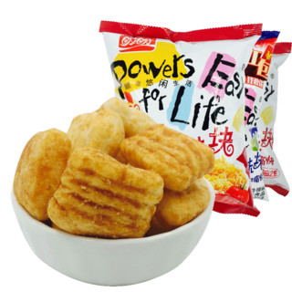 盼盼 麦香鸡味块105g*8包番茄烧烤味膨化食品办公休闲食品零食小吃