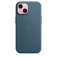 Apple 苹果 iPhone 15 专用 MagSafe 精织斜纹保护壳 - 海蓝色 保护套 手机套 手机壳