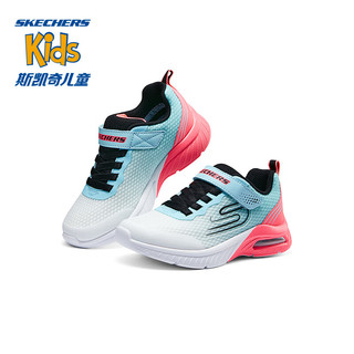 Skechers斯凯奇女童魔术贴运动鞋303612L 白色/珊瑚色/WCRL 3 35