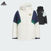 阿迪达斯（adidas）童装三叶草冬儿童迪士尼加厚运动蓬连帽羽绒服 IX4351白 176cm 