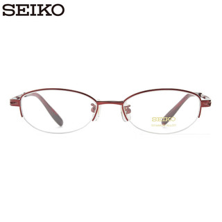 精工(SEIKO)眼镜框女款小框可配近视度数眼镜架H02071 112 万新防蓝光1.56 112黑色
