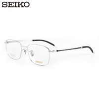 精工(SEIKO)男士商务钛合金光学眼镜架日本T7450 0OST 凯米U6防蓝光1.60 0OST-银色