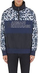 Armani Exchange Armani 阿玛尼 Exchange 男士全幅印花,Maxi Extended Front 徽标,腰带夹克