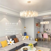 SHENG SI BAOO 圣斯堡 吊灯羽毛玻璃灯现代简约2023年新款创意个性主卧室客厅灯具