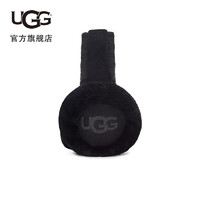 UGG冬季女士配件舒适毛绒保暖可爱刺绣耳罩 20955 BLK  黑色 O/S BLK | 黑色