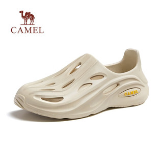 CAMEL 骆驼 男鞋镂空运动凉鞋 软底时尚洞洞鞋 沙滩户外洞洞鞋拖鞋 山沙 偏小一码 44