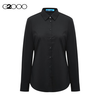 G2000G2000女装SS24商场柔软舒适弹性修身长袖衬衫 黑色修身26寸 34