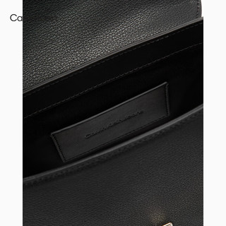 卡尔文·克莱恩 Calvin Klein 女包时尚金属字母旋扣翻盖式手提单肩斜挎小方包新年DH3012 001-黑色 OS
