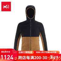 【百年品牌】法国觅乐MILLET男士山地生活连帽抓绒衣轻便保暖MIV8845 花纱橄榄树/宝石蓝-9581 M