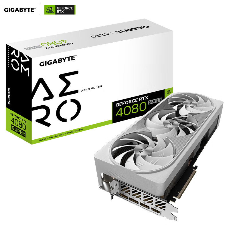 GIGABYTE 技嘉 GeForce RTX 4080 SUPER AERO OC 16G 雪鹰 显卡