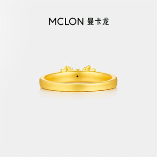 MCLON 曼卡龙 小龙女黄金戒指足金简约本命年生肖龙时尚定价金 16（金重约1g-1.09g)