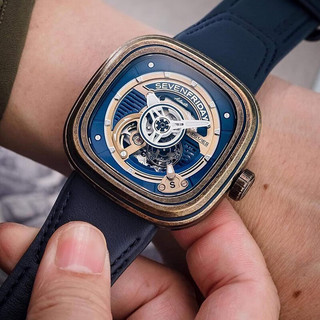 SEVENFRIDAY七个星期五PS系列男士手表机械轻奢方形表盘限量腕表 PS1/04