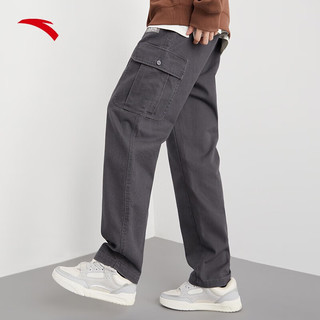 安踏（ANTA）滑板系列男工装休闲长裤季挺括耐磨运动裤子官网 野鸽灰-3 XL/男180