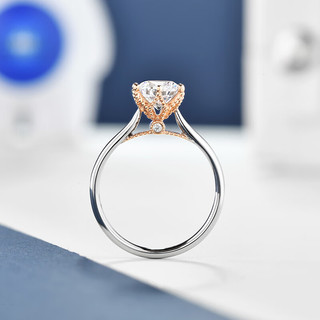 小白光 蕾蒂娅18k金钻石戒指女结婚钻 求婚新年培育钻 1克拉 蕾蒂娅系列