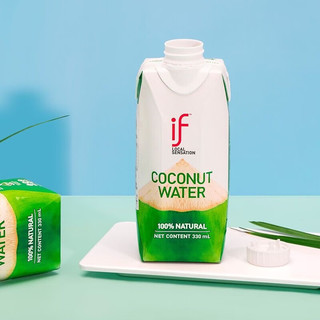 if 100%天然椰子水泰国NFC含电解质果汁饮 IF椰子水 330mL24瓶1箱【椰子水】