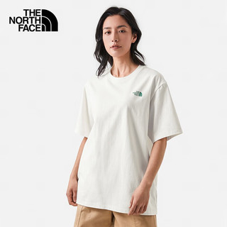 The North Face北面短袖男女春季款运动服户外徒步跑步时尚透气休闲T恤上衣 QLI/白色/人+熊印花 3XL