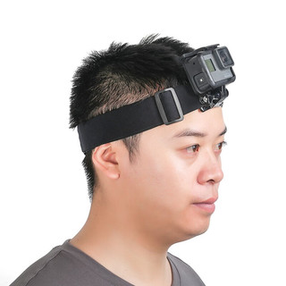 TELESIN 适用INSTA360 ONE R配件头带运动相机头戴支架固定拍摄全景GoPro 运动相机头带（不含螺丝）