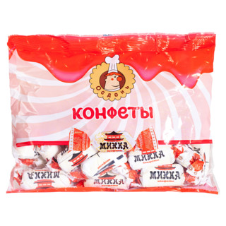 俄小淼俄罗斯Russia国家馆俄小淼草莓酸奶软糖夹心糖果 巧克力味夹心糖 3袋1500g