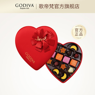 【】GODIVA歌帝梵浪漫心形巧克力礼盒19颗年货礼