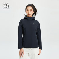 KOLON SPORT/可隆软壳夹克 女子户外休闲TECHSHELL防风防泼水外套 LKJK4SN144-BK 黑色 175/XL