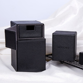 锐可余音耳机收纳盒收纳包耳麦U盘充电器手机配件保护盒皮质高端盒