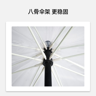 obsu日本透明儿童雨伞宝宝幼儿园长柄鸟笼伞POE 透明 儿童透明伞