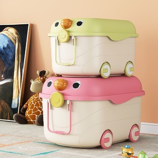 【守望者】儿童玩具收纳箱卡通特大号大容量整理箱带轮衣服储物盒