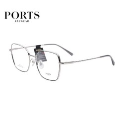 PORTS 宝姿 光学眼镜女款休闲简约黑色镜框可配近视镜片 POF22233