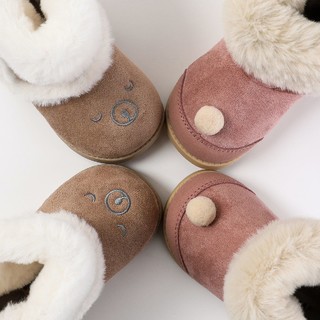 戴维贝拉童鞋儿童棉靴男童靴子小童鞋女宝宝加绒保暖冬季
