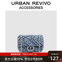 URBAN REVIVO 2023春夏新款女士欧美时髦小巧丹宁斜挎包UAWB32040