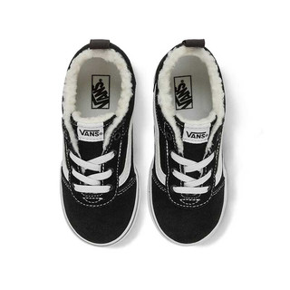 VANS范斯童鞋官方 Ward Slip-on美式街头黑白配色加绒小童帆布鞋 黑色 26.5码 实测内长17cm