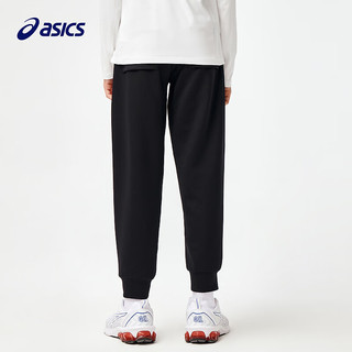 asics/亚瑟士童装24年春季新男女童长裤吸湿速干休闲运动针织长裤 001黑色 140cm