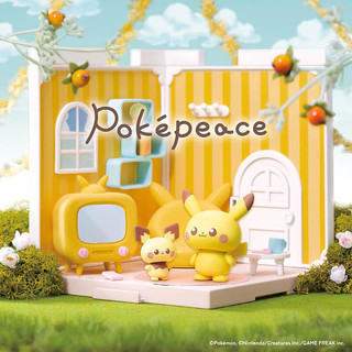 TAKARA TOMY 多美 卡宝可梦Pokepeace皮卡丘精灵小屋拼装模型玩具（浴室）