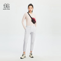 KOLON SPORT/可隆工装裤 女子户外休闲弹力防泼水防晒运动8分裤子 米白CR 160/S