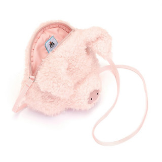 邦尼兔（jellycat(baby)）可爱小猪包粉色PIG斜挎包旅行度假配件包秋冬毛绒绒女包L4PGB Pig Bag 7英寸