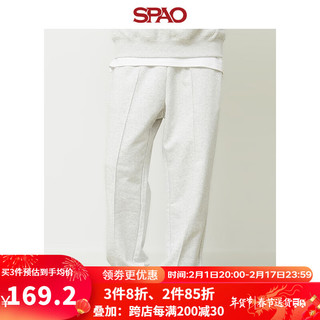 SPAO男士韩国同款20季松紧腰休闲束脚运动卫裤SPMTD12C01 灰色 170/78A/M