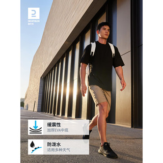 迪卡侬（DECATHLON）新运动鞋男春夏防泼水轻盈纯黑41-4875338 纯黑_23年新