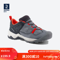 迪卡侬（DECATHLON）儿童运动鞋防撞缓震舒适黑红-抽绳37-4273696