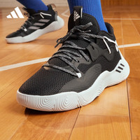 adidas 阿迪达斯 官方哈登Stepback 3男女签名版中帮实战篮球运动鞋 黑/白 44(270mm)