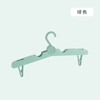 爱之橙折叠衣架便携式旅游出差旅行上学必备晾衣家用多功能衣挂架子 绿色 1个装