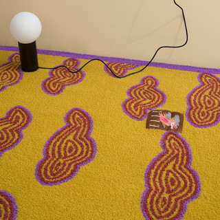 ELLE DECO龙年款半边绒毯办公室宿舍沙发午睡加厚毛毯子 龙咚个锵-红米 120x150cm