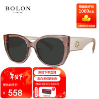 暴龙（BOLON）眼镜24年杨紫同款猫眼大框太阳镜防晒开车墨镜男女潮 BL3189C30 C30-透红茶色(偏光)