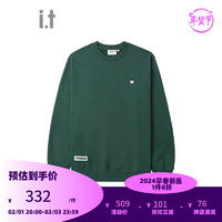 :CHOCOOLATE it 男装圆领卫衣2024春季基础日常款上衣3286XWL GRD/绿色 L