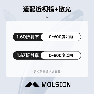 陌森（Molsion）眼镜赵丽颖同款猫眼近视太阳镜MS3086D A32框 1.67非偏光 