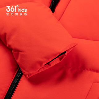 361°童装男童羽绒服冬季小童运动休闲外套 诺斯红/经典黑 110